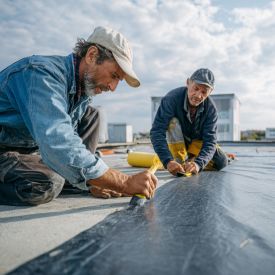 klampiari robia hydroizolaciu plochej strchy strešnou foliou